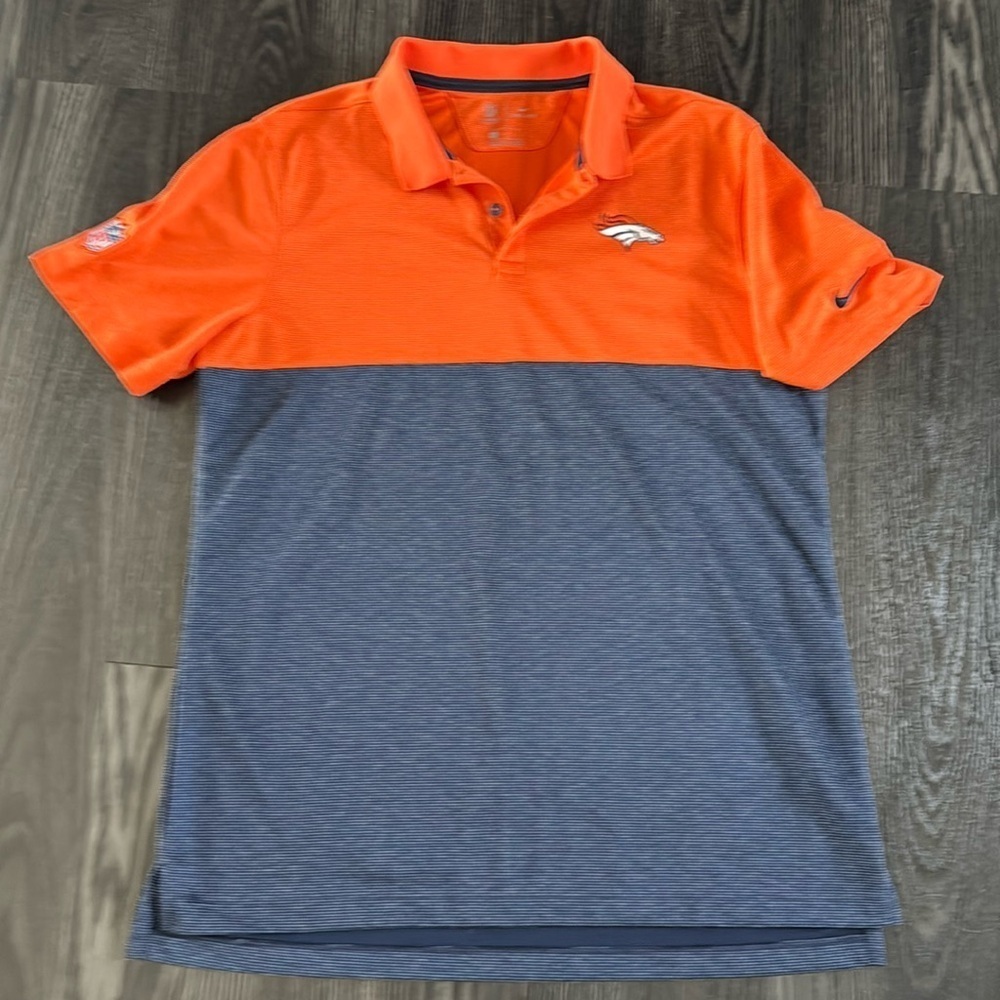🍍NIKE NFL DENVER BRONCO POLO🍍SZ  LARGE🍍pit to pit 22”🍍length 31”🍍